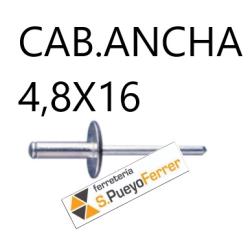 REMACHE ALUM CAB ANCHA 4,8X16 25U