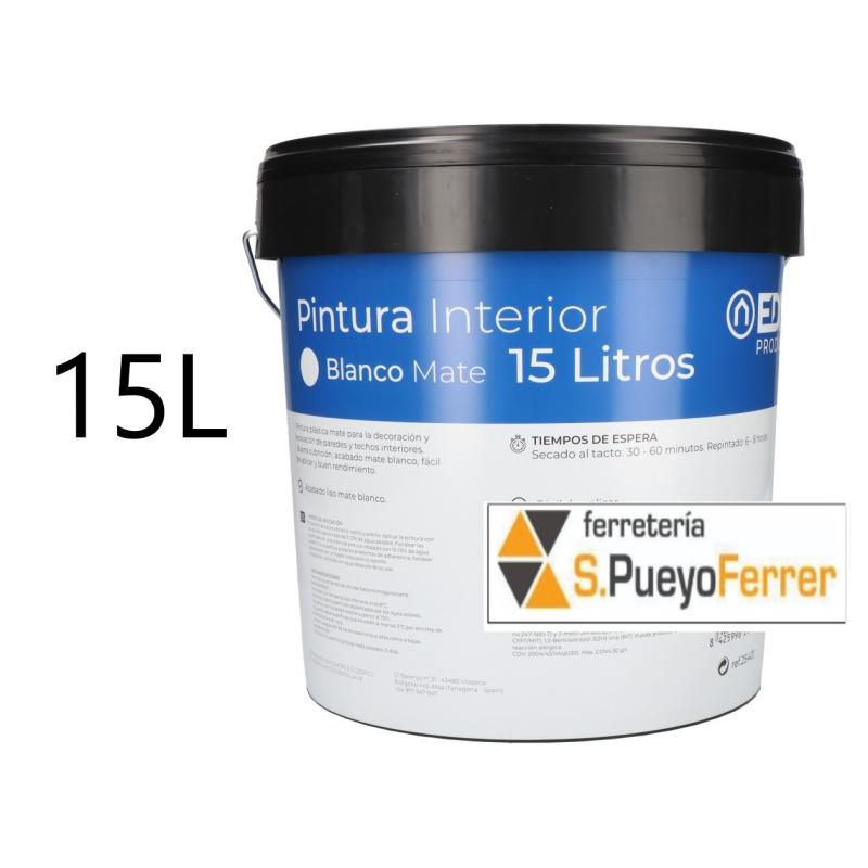 PINTURA PLASTICA MATE INTERIOR 15L BLANCA