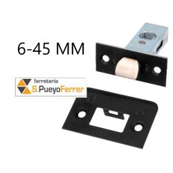 PICAPORTE FRENTE NEGRO 6-45 MM