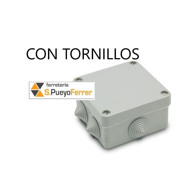 CAJA EMPALME CUADRADA 100X100X45 CON TORNILLO