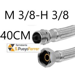 CONEXIÓN M3/8-H3/8 40CM INOX latiguillo