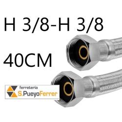 CONEXIÓN H3/8-H3/8 40CM INOX latiguillo