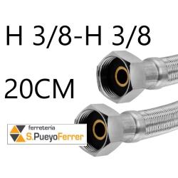 CONEXIÓN H3/8-H3/8 20 INOX latiguillo