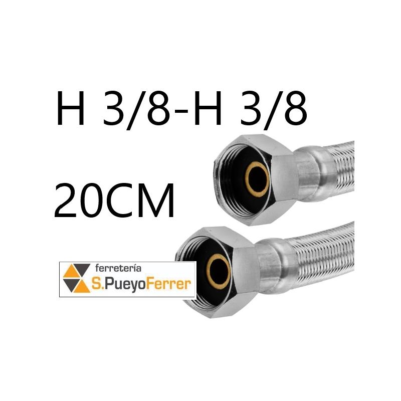 CONEXIÓN H3/8-H3/8 20 INOX latiguillo