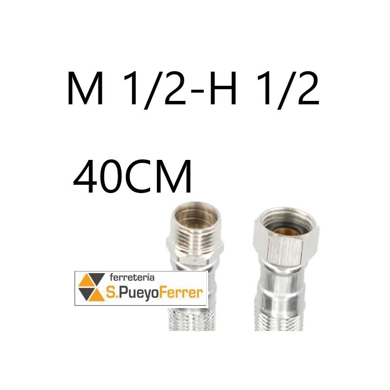 CONEXIÓN M1/2-H1/2 40CM INOX latiguillo