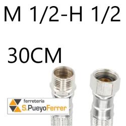 CONEXIÓN M1/2-H1/2 30 INOX latiguillo