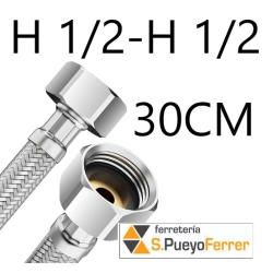 CONEXION H1/2-H1/2 30CM INOX latiguillo