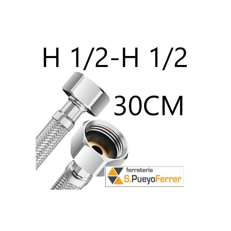 CONEXION H1/2-H1/2 30CM INOX latiguillo
