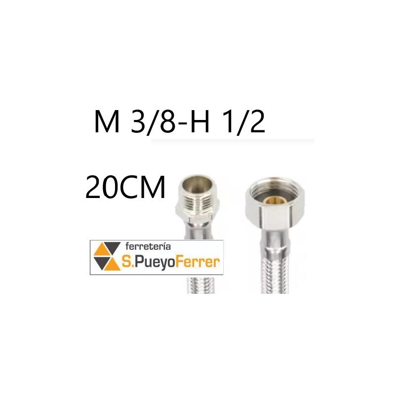CONEXIÓN M3/8-H1/2 20 INOX latiguillo