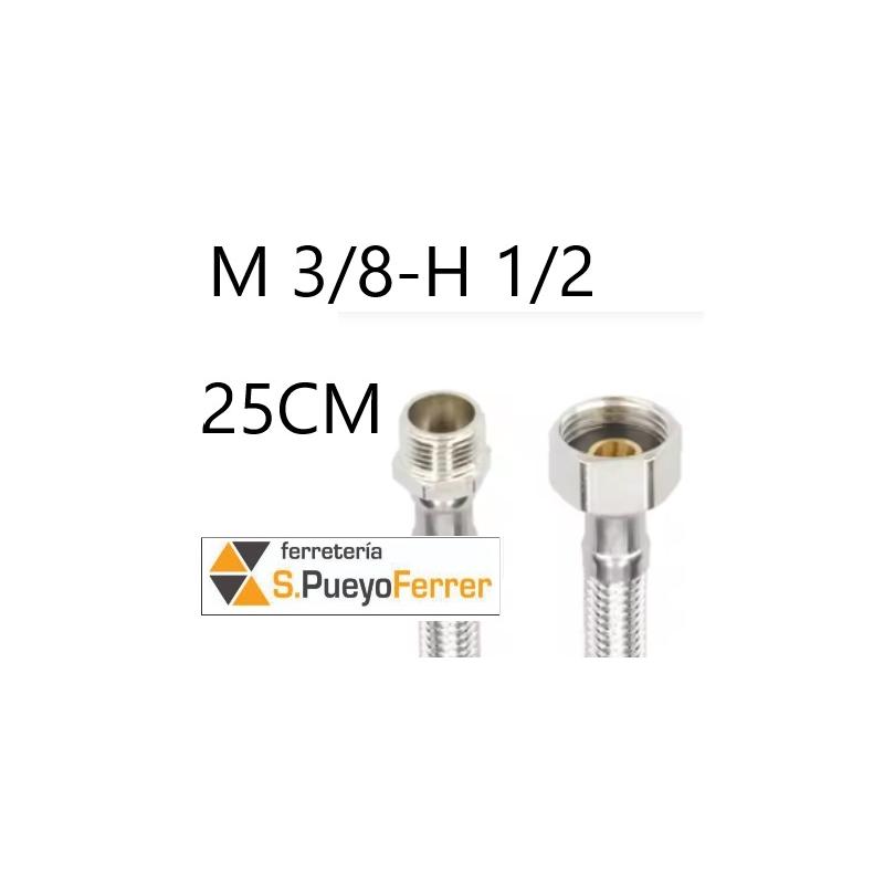 CONEXIÓN M3/8-H1/2 25 INOX latiguillo