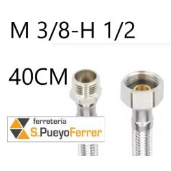 CONEXIÓN M3/8-H1/2 40 INOX latiguillo