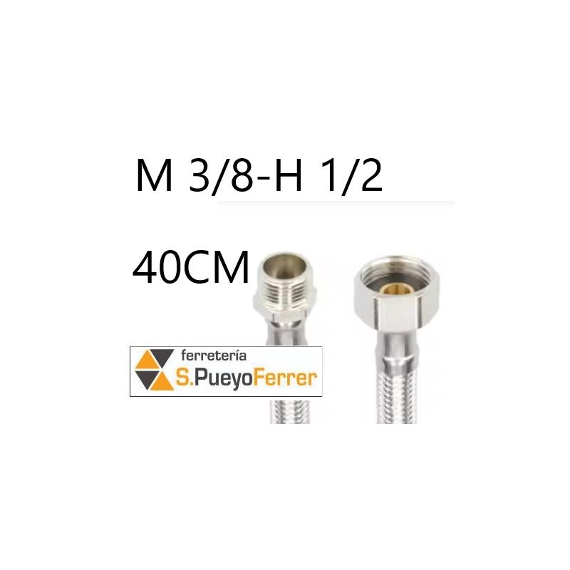 CONEXIÓN M3/8-H1/2 40 INOX latiguillo