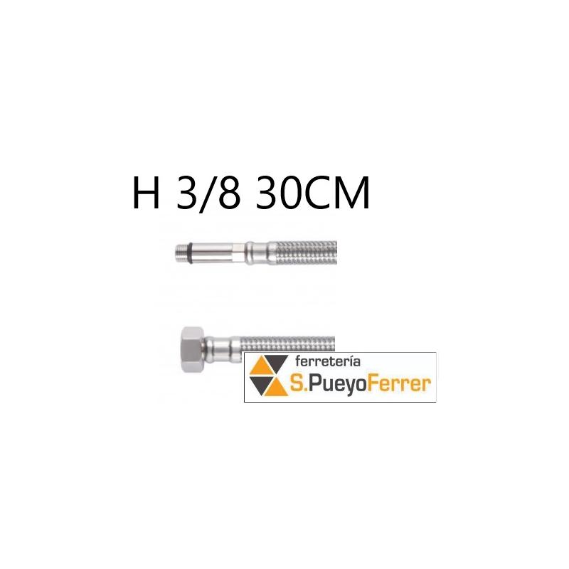 CONEXIÓN H3/8 30CM 37MM INOX latiguillo grifo