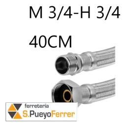 SUPER CONEXIÓN DE M3/4-H3/4 40CM INOX latiguillo
