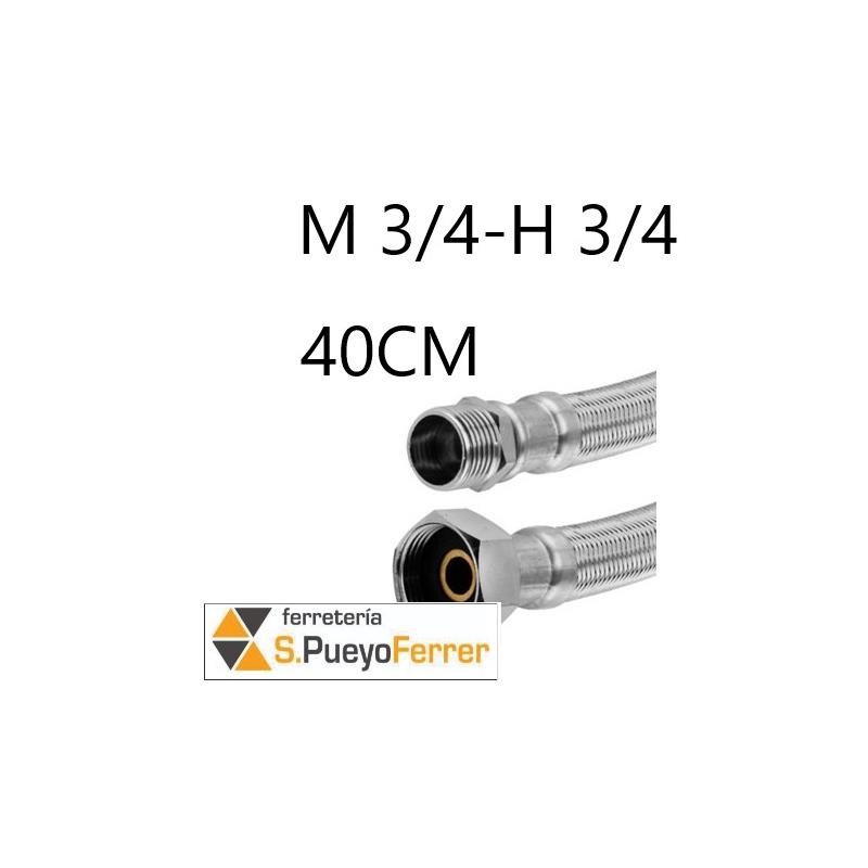 SUPER CONEXIÓN DE M3/4-H3/4 40CM INOX latiguillo