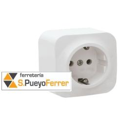 BASE ENCHUFE 16A MARFIL SUPERFICIE
