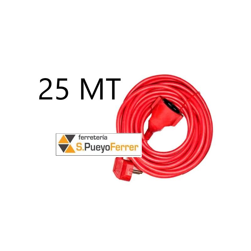 PROLONGADOR 25MTS 3X1,5 ROJO