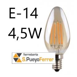 BOMBILLA VELA FILAMENTO E14 4,5W VINTAGE
