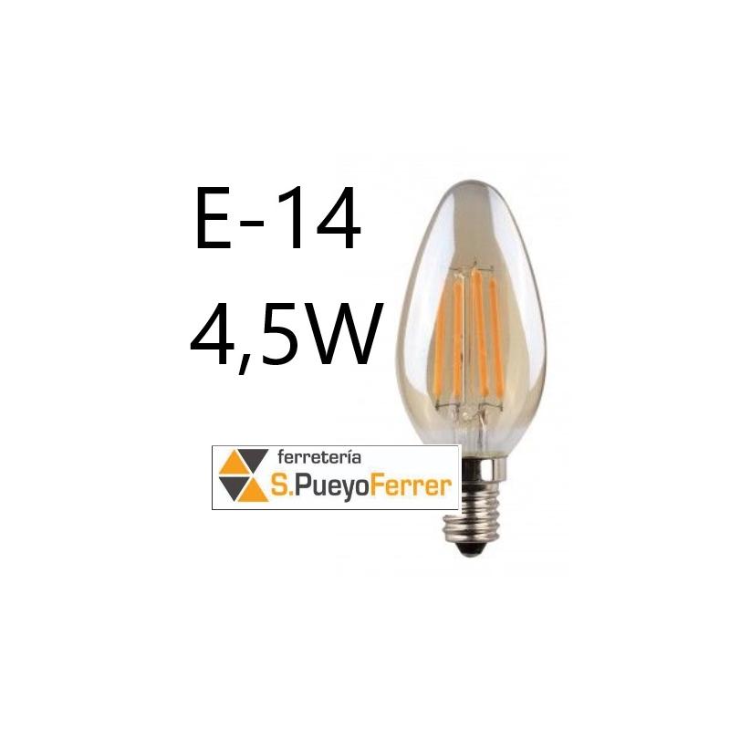 BOMBILLA VELA FILAMENTO E14 4,5W VINTAGE