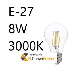 BOM ESTANDAR LED FILAMENTO 8W E27 3000K