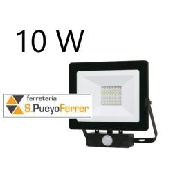 FOCO NEGRO PROYECTOR LED C/SENSOR 10W FRIA