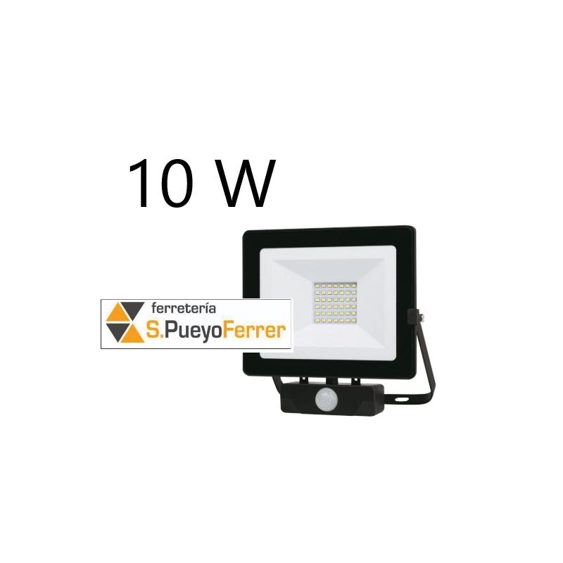FOCO NEGRO PROYECTOR LED C/SENSOR 10W FRIA