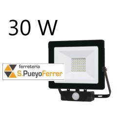 FOCO NEGRO PROYECTOR LED C/SENSOR 30W