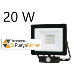 FOCO NEGRO PROYECTOR LED C/SENSOR 20W
