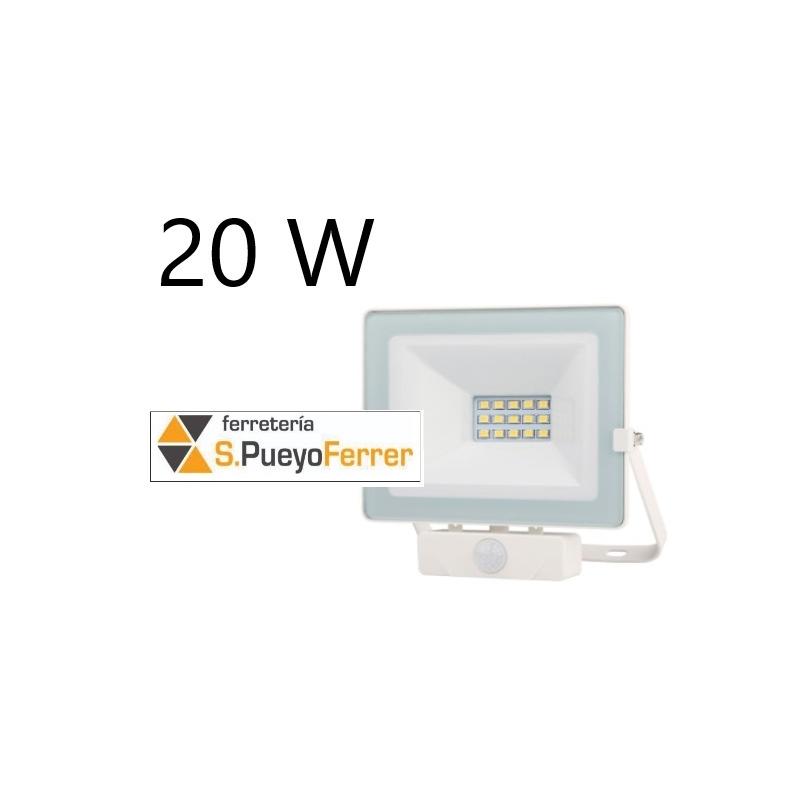FOCO BLANCO PROYECTOR LED C/SENSOR 20W