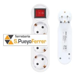 ADAPTADOR 3 TOMAS FRONTAL INTERRUPTOR