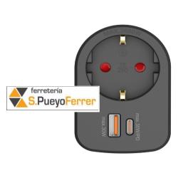 ADAPTADOR COMBI 30W USB A+C NEGRO