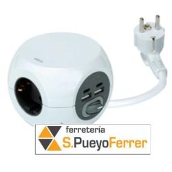 BASE MULTIPLE CUBO 3T + USB SIMON