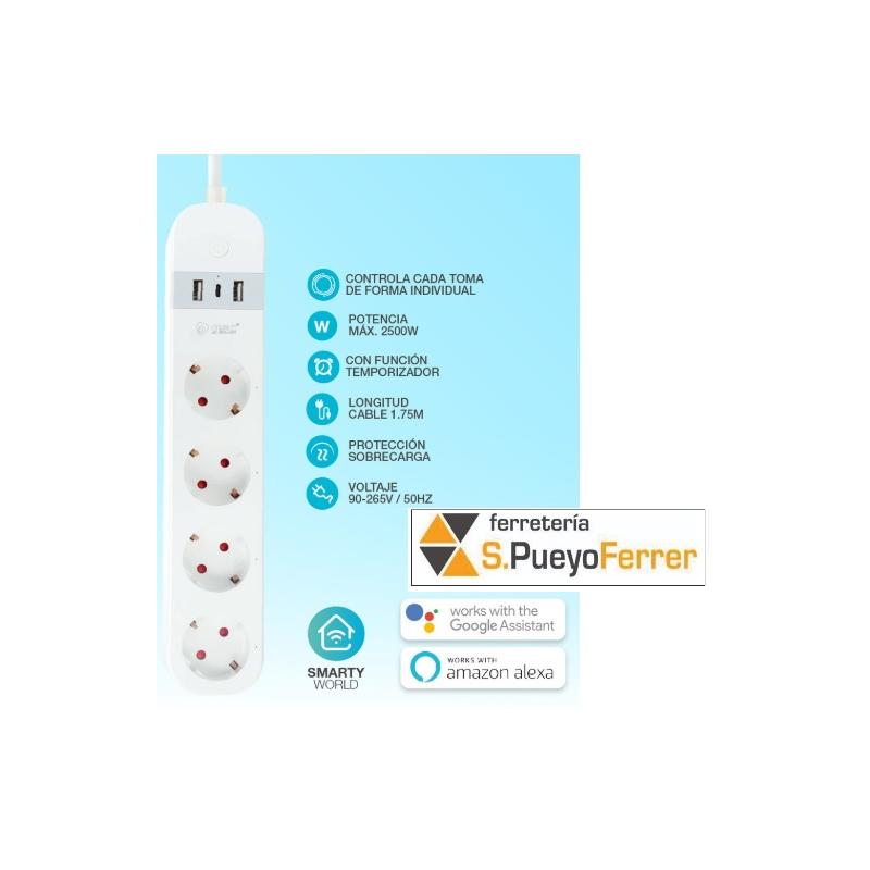 BASE MULTI INTELIGENTE 4T+2USB+C 1,5MT 3X1,5MM